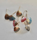 Unique, colourful,  contemporary handmade earrings inspired by nature. Titled "Petals"