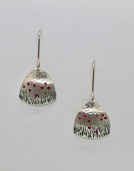 Unique, colourful,  contemporary handmade earrings inspired by nature. Titled 