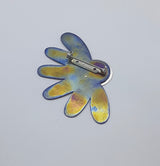 Unique, Contemporary Handmade Sterling Silver and Titanium Brooch, Titled “ Daisy”