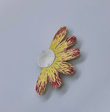 Unique, Contemporary, Handmade, Sterling Silver and Gold Colour Brooch, Titled “ Daisy”