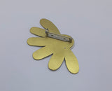 Unique, Contemporary, Handmade, Sterling Silver and Gold Colour Brooch, Titled “ Daisy”