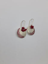 Unique, Colourful, Contemporary Stirling Silver, Handmade, Earrings Titled"...Round and Round..".