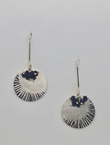 Unique, Colourful, Contemporary Stirling Silver, Handmade, Earrings Titled"...Round and Round..".