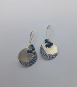 Unique, Colourful, Contemporary Stirling Silver, Handmade, Earrings Titled"...Round and Round..".