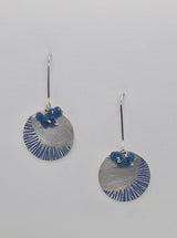 Unique, Colourful, Contemporary Stirling Silver, Handmade, Earrings Titled"...Round and Round..".