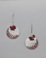 Unique, Colourful, Contemporary Stirling Silver, Handmade, Earrings Titled"...Round and Round..".