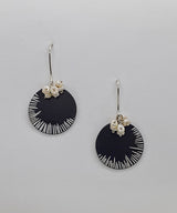Unique, Colourful,  Contemporary, Patinated/Oxidised Copper, Handmade, Earrings Titled"...Round and Round.."